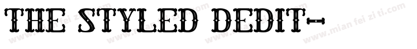 the styled dedit字体转换